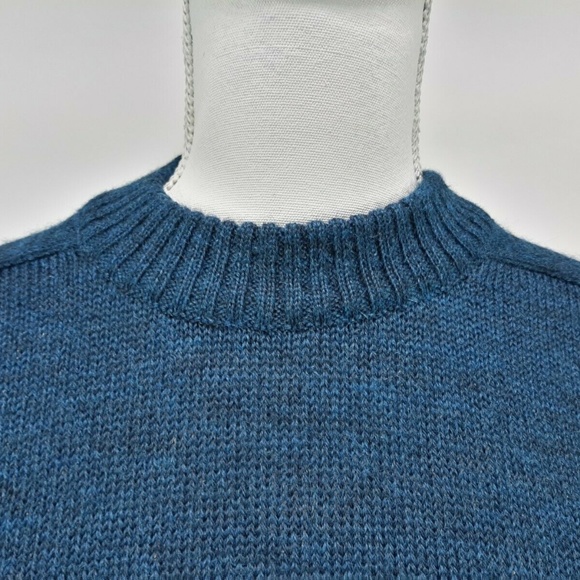 James Smart Sweater Sz 42 Solid Green Pure Wool - Picture 2 of 4